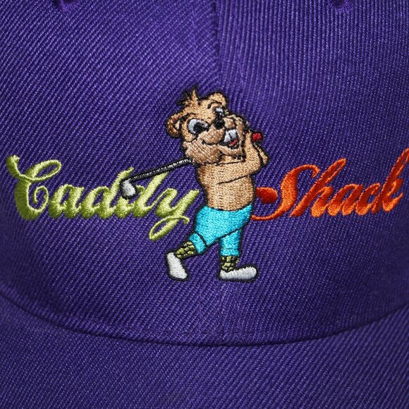 Caddyshack Mens Golf Hat Cap Purple Gopher Embroidered Baseball - Picture 2 of 5